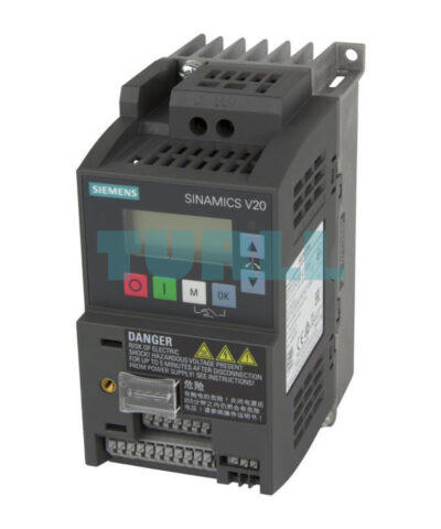 Siemens 6SL3210-5BB15-5BV1 SINAMICS V20, 0.55 kW, 1AC Drive with Integrated Filter