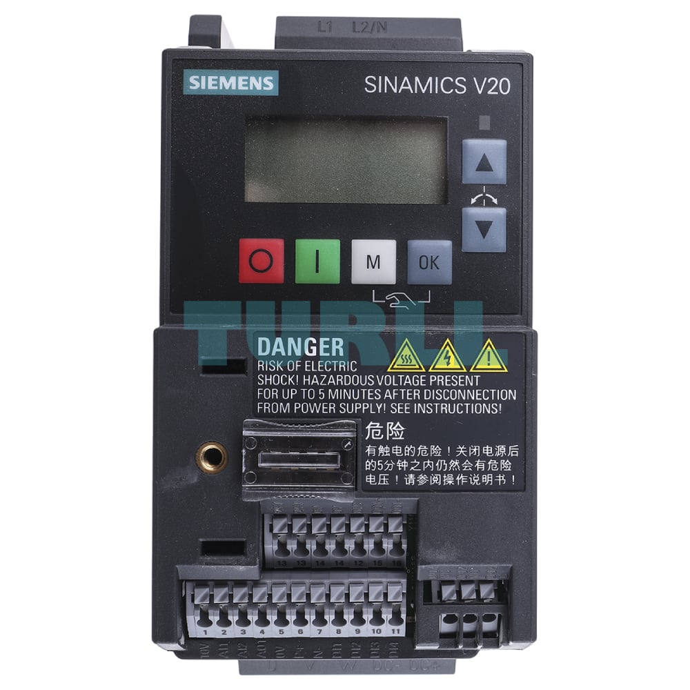 Siemens 6SL3210-5BB17-5BV1 SINAMICS V20 Inverter 0.75 kW, 230V 1AC Original Brand New 1 Siemens 6SL3210-5BB17-5BV1 SINAMICS V20 Inverter 0.75 kW, 230V 1AC
