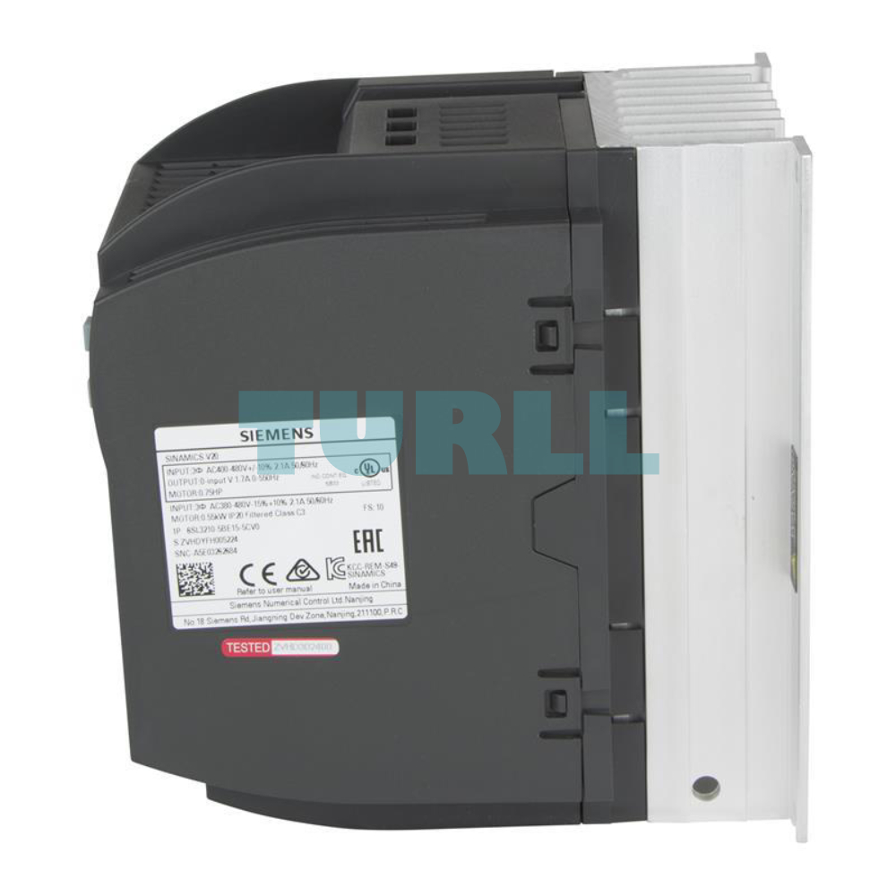 Siemens 6SL3210-5BE15-5CV0 SINAMICS V20, Variable Frequency Drive, 0.55 kW, 380–480V, 3AC Original Brand New 3 Siemens 6SL3210-5BE15-5CV0 SINAMICS V20, Variable Frequency Drive, 0.55 kW, 380–480V, 3AC