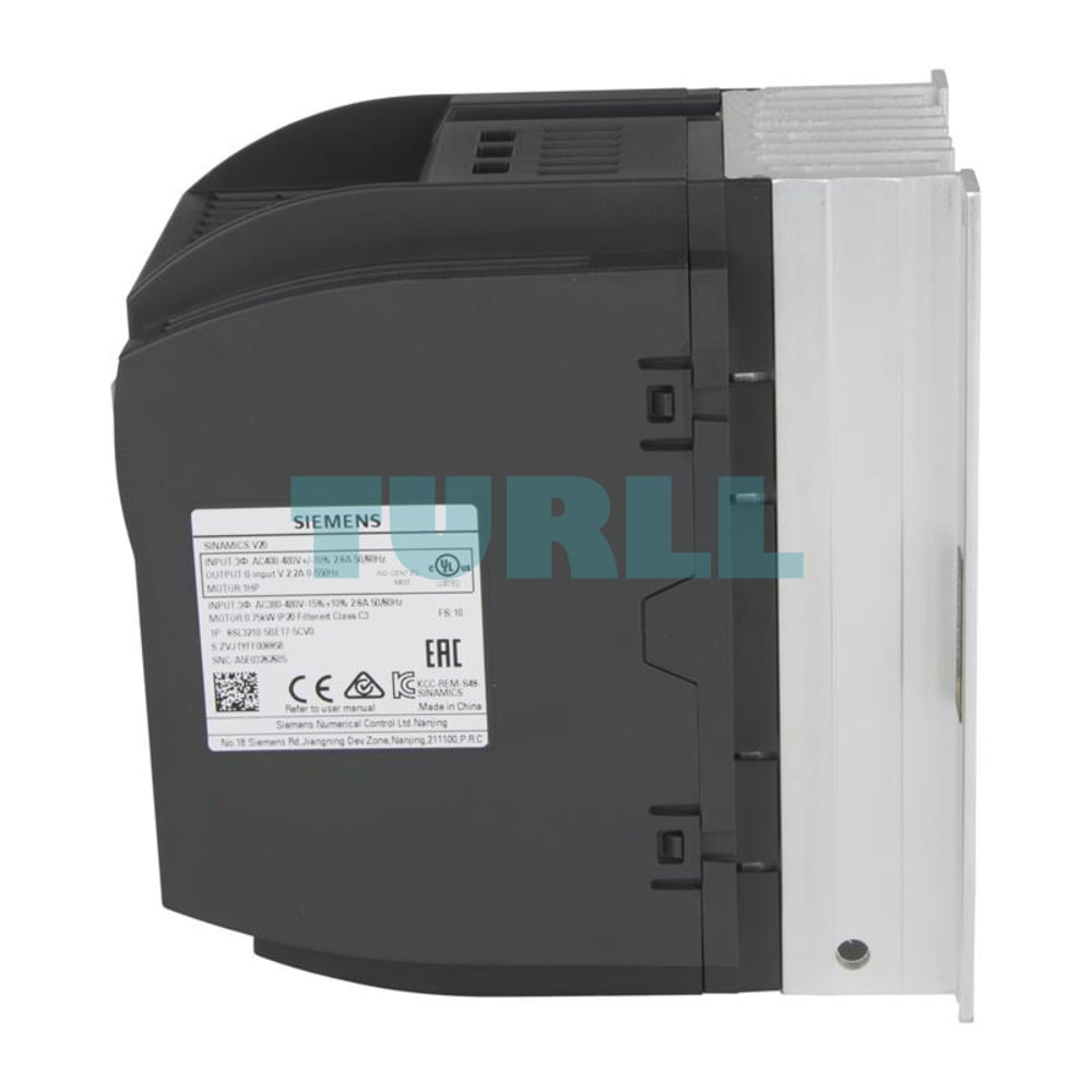 Siemens 6SL3210-5BE17-5CV0 SINAMICS V20, AC Drive 0.75 kW, 380–480 V Original Brand New 3 Siemens 6SL3210-5BE17-5CV0 SINAMICS V20, AC Drive 0.75 kW, 380–480 V