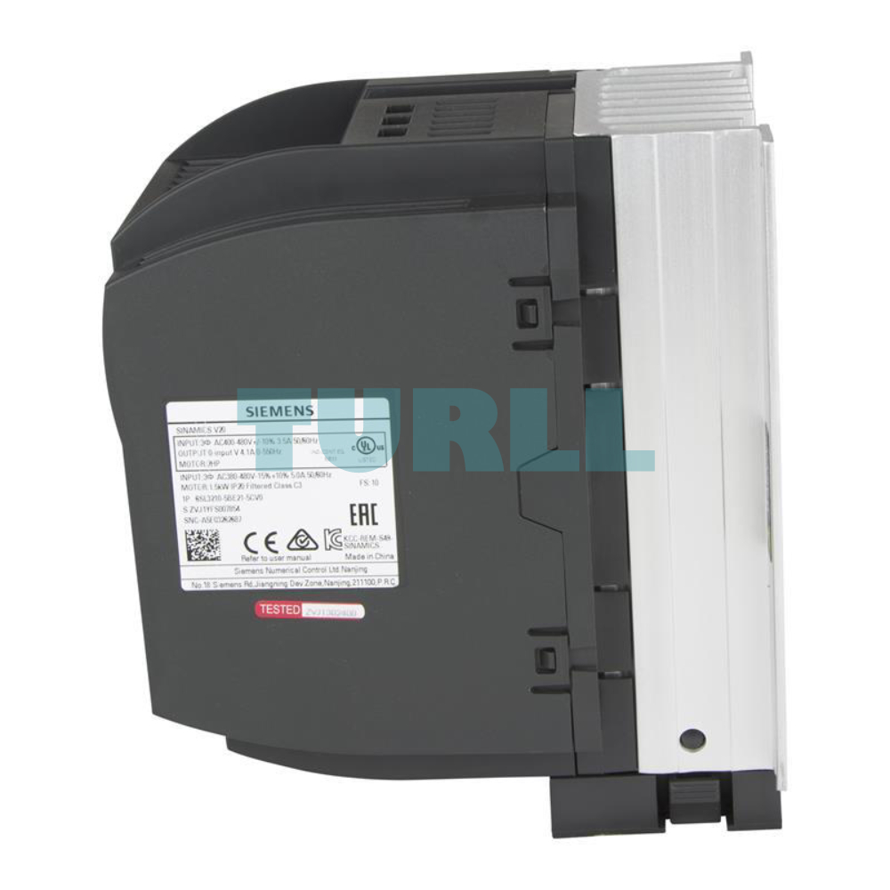 Siemens 6SL3210-5BE21-5CV0 SINAMICS V20, 1.5 kW, 380-480V, 3AC Drive, Integrated Filter Original Brand New 3 Siemens 6SL3210-5BE21-5CV0 SINAMICS V20, 1.5 kW, 380-480V, 3AC Drive, Integrated Filter