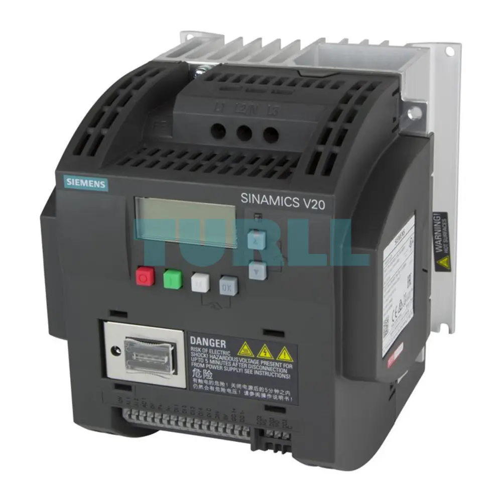 Siemens 6SL3210-5BE24-0CV0 SINAMICS V20, 4 kW, 380-480V, 3AC Variable Frequency Drive Original Brand New 1 Siemens 6SL3210-5BE24-0CV0 SINAMICS V20, 4 kW, 380-480V, 3AC Variable Frequency Drive