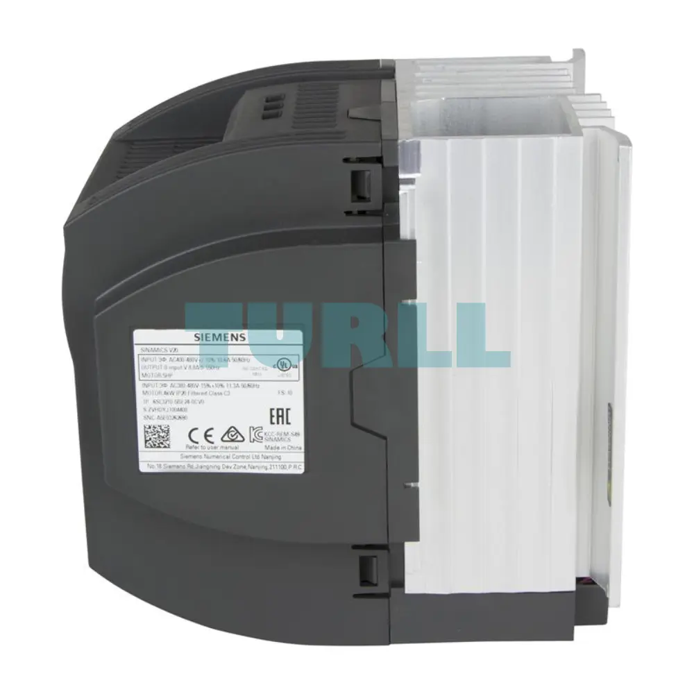 Siemens 6SL3210-5BE24-0CV0 SINAMICS V20, 4 kW, 380-480V, 3AC Variable Frequency Drive Original Brand New 6 Siemens 6SL3210-5BE24-0CV0 SINAMICS V20, 4 kW, 380-480V, 3AC Variable Frequency Drive