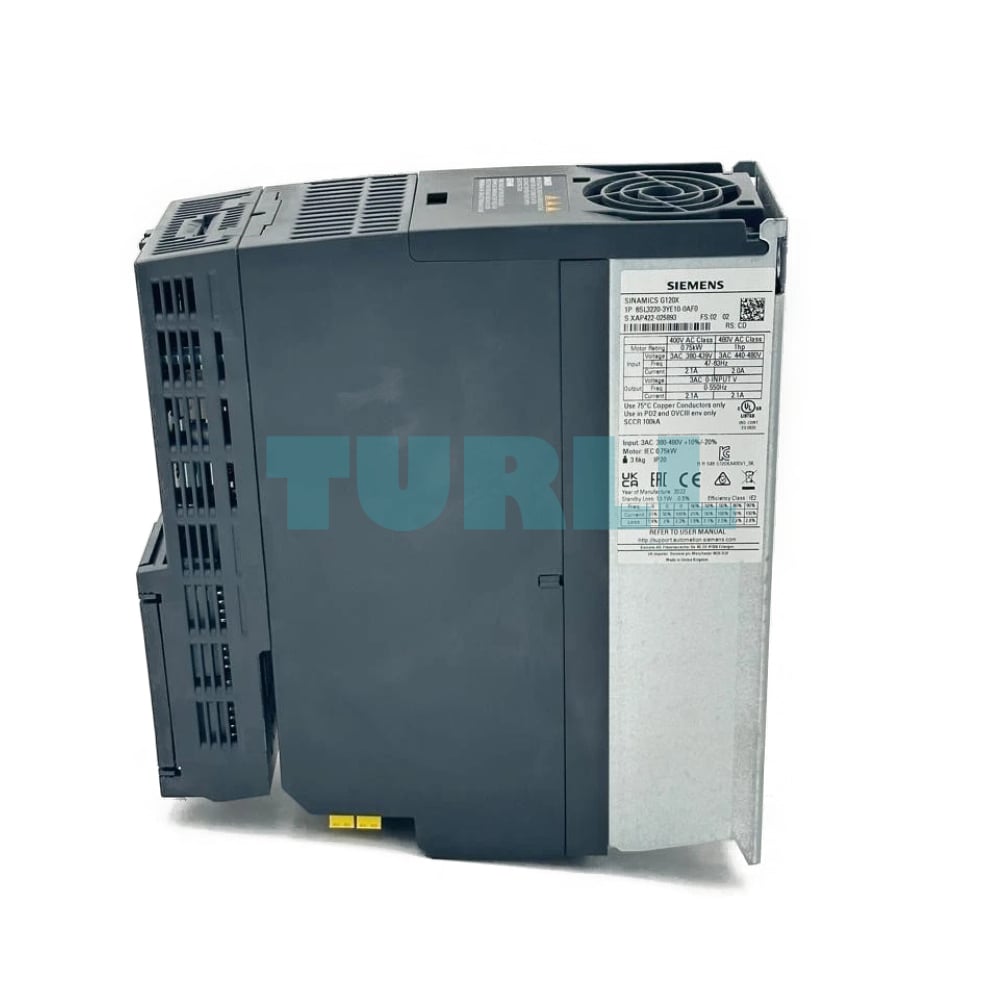 Siemens 6SL3220-3YE10-0AF0 SINAMICS G120X Variable Frequency Drive, 0.75 kW, PROFINET Original Brand New 3 Siemens 6SL3220-3YE10-0AF0 SINAMICS G120X Variable Frequency Drive, 0.75 kW, PROFINET