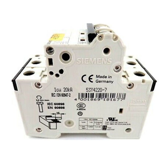 5SY4220-7 Siemens Miniature Circuit Breaker 400 V 10kA