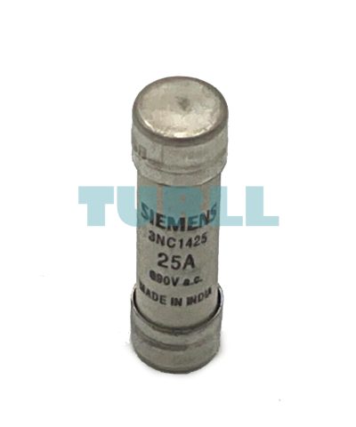 Siemens 3NC1425 SITOR Cylindrical Fuse Link, 14x51mm, 25A, aR, 690V AC, 700V DC