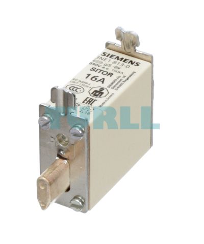 Siemens 3NE1813-0 SITOR Fuse Link with Blade Contacts, NH000, 16A, 690V AC, 250V DC