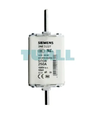 Siemens 3NE3227 SITOR Fuse Link NH1, 250A, 1000V AC with Front Indicator