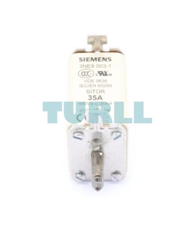 Siemens 3NE8003-1 SITOR Fuse Link NH00 35A gR 690V AC / 440V DC with Front Indicator