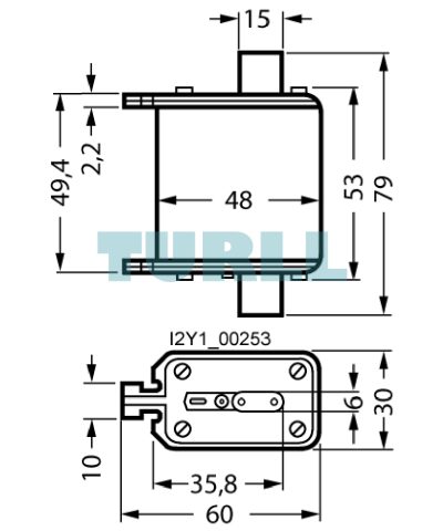 Siemens 3NE8003-1 SITOR Fuse Link NH00 35A gR 690V AC / 440V DC with Front Indicator