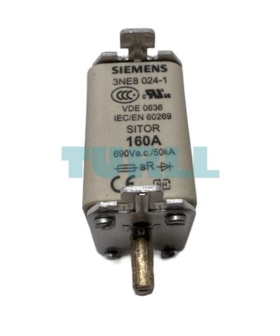 Siemens 3NE8024-1 SITOR Fuse Link, NH00, 160A, aR Characteristic