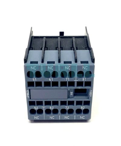 Siemens 3RH2911-2GA04 Sirius Auxiliary Switch, 4 NC Contacts, Spring-Loaded Terminal