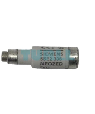 Siemens 5SE2306 NEOZED Fuse-Link, Size D01, 6A, gG Application, 400V AC / 250V DC