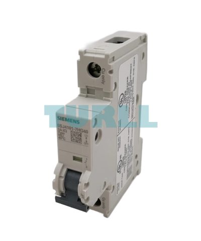 Siemens 5SJ4101-7HG40 Miniature Circuit Breaker 1-Pole, 1A, 240V, 14kA, Type C Trip Curve
