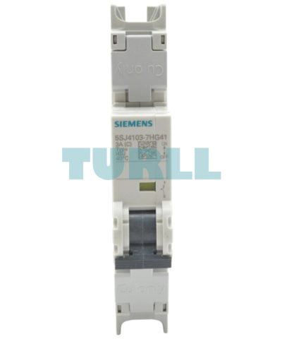 Siemens 5SJ4103-7HG41 Miniature Circuit Breaker 240V 14kA, 1-Pole, C, 3A, UL 489 Compliant