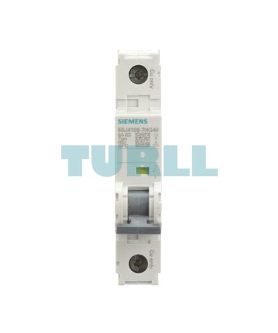 Siemens 5SJ4108-7HG40 Miniature Circuit Breaker 1-Pole, 8A, 240V, 14kA, UL 489 Rated