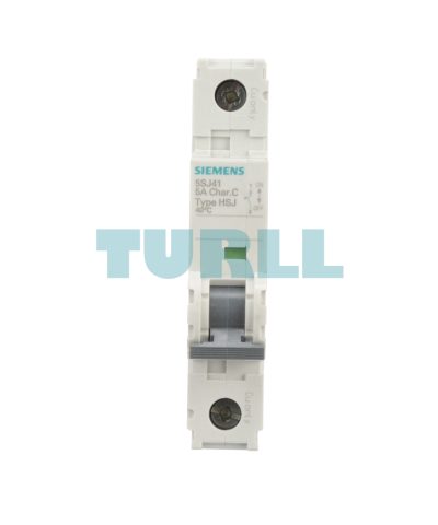 Siemens 5SJ4111-7HG40 Miniature Circuit Breaker 1-Pole, 5A, 240V, 14kA, C-Curve, UL 489 Rated