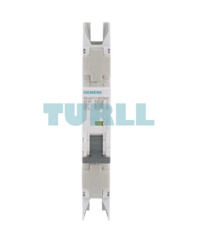 Siemens 5SJ4111-8HG42 Miniature Circuit Breaker, 1-Pole, 5A, D-Characteristic, 10kA, UL 489 Rated