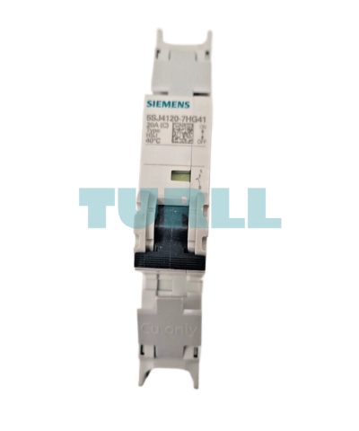 Siemens 5SJ4120-7HG41 Miniature Circuit Breaker 1-Pole, 20A, 240V, UL 489