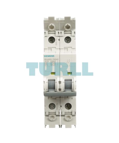 Siemens 5SJ4201-7HG42 Miniature Circuit Breaker 2-Pole, 1A, Type C, 480Y/277V