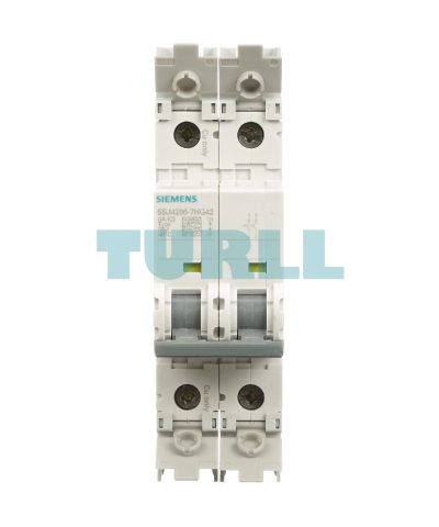 Siemens 5SJ4206-7HG42 Circuit Breaker 10kA, 2-Pole, C-Curve, 6A, UL 489 (480Y/277V)