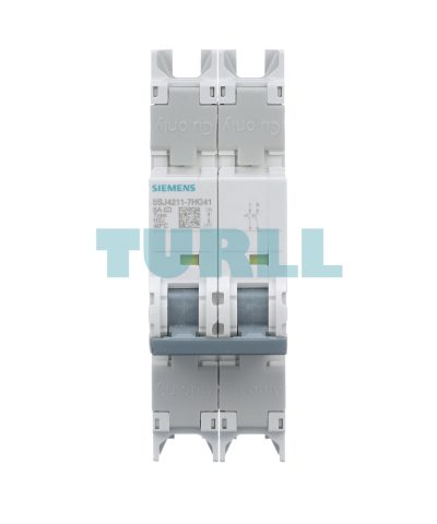 Siemens 5SJ4211-7HG41 Miniature Circuit Breaker 2-Pole, 5A, C-Curve, 240V, 14kA