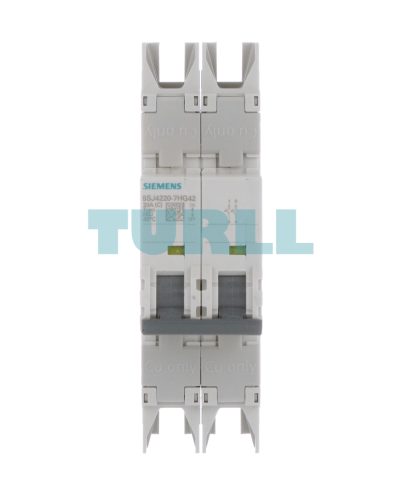 Siemens 5SJ4220-7HG42 Circuit Breaker 10kA, 2-Pole, C, 20A UL 489-480Y/277V
