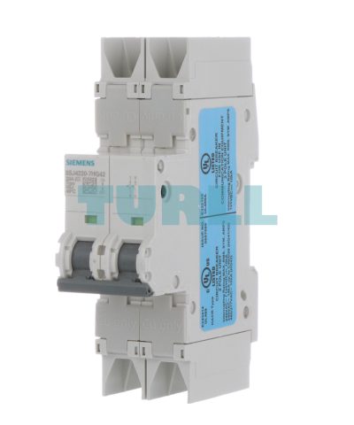 Siemens 5SJ4220-7HG42 Circuit Breaker 10kA, 2-Pole, C, 20A UL 489-480Y/277V