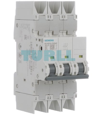 Siemens 5SJ4310-7HG42 Miniature Circuit Breaker 3-Pole, 10A, Type C