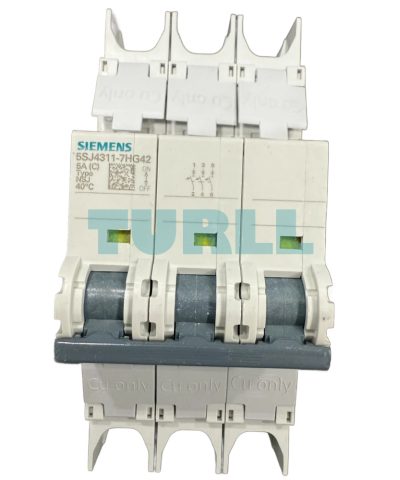 Siemens 5SJ4311-7HG42 Circuit Breaker, 10kA, 3-Pole, C, 5A, UL 489-480Y/277V