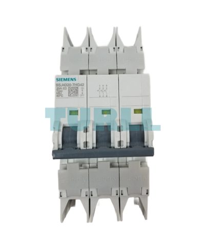Siemens 5SJ4320-7HG42 Sentron Miniature Circuit Breaker 3-Pole, 20A, C-Curve, 10kA, UL 489