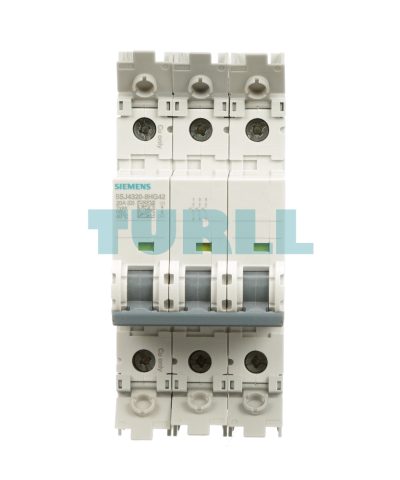 Siemens 5SJ4320-8HG42 Miniature Circuit Breaker 3-Pole, 20A, 10kA, D-Curve, UL 489 Rated
