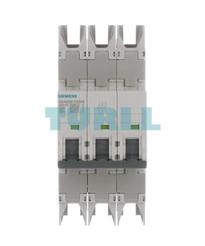 Siemens 5SJ4330-7HG42 Miniature Circuit Breaker 3-Pole, 30A, Class C, 10kA, UL 489