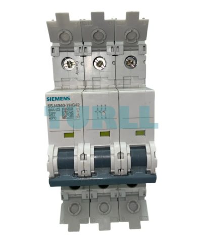 Siemens 5SJ4340-7HG42 Miniature Circuit Breaker 3-Pole, 40A, C-Curve, 10kA, UL 489 Rated