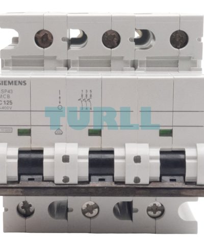 Siemens 5SP4392-7 Miniature Circuit Breaker 3-Pole, 125A, 400V, 10kA, Type C