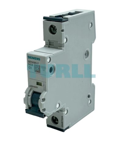 Siemens 5SY4101-7 Miniature Circuit Breaker 1-Pole, C Curve, 1A, 230/400V, 10kA, D=70mm