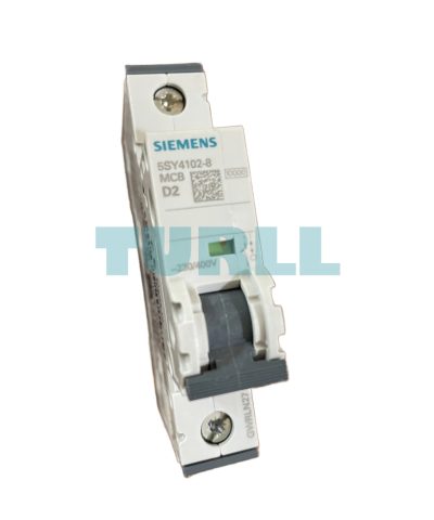 Siemens 5SY4102-8 Miniature Circuit Breaker 1-Pole, 2A, Type D Curve, 10kA