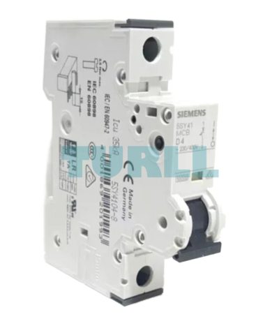 Siemens 5SY4104-8 Miniature Circuit Breaker 1-Pole, 4A, Type D, 10kA