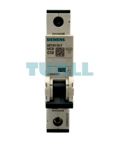 Siemens 5SY4113-7 Miniature Circuit Breaker 1-Pole, C Curve, 13A, 230/400V, 10kA, D70mm