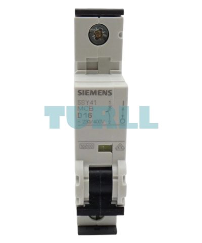 Siemens 5SY4116-8 Miniature Circuit Breaker 1-Pole, 16A, Type D, 10kA
