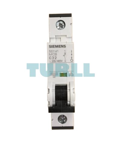 Siemens 5SY4132-7 Miniature Circuit Breaker 1-Pole 32A 10kA, C Curve, 230/400V