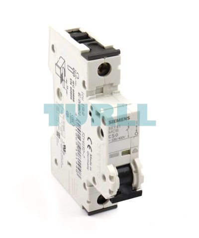 Siemens 5SY4150-7 Miniature Circuit Breaker 230/400V 10kA 1-Pole 50A C Curve, 70mm