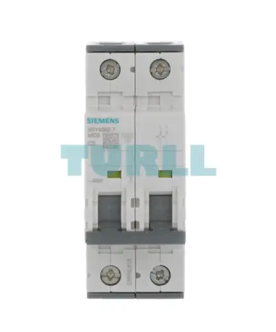 Siemens 5SY4202-7 Miniature Circuit Breaker 2-Pole, 2A, Type C, 10kA, 400V