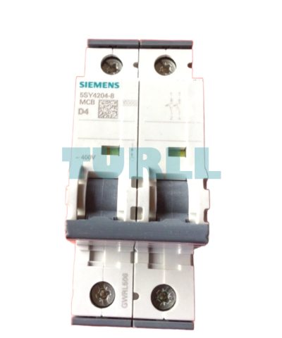 Siemens 5SY4204-8 Miniature Circuit Breaker 4A, 2-Pole, D-Curve, 10kA, 400V