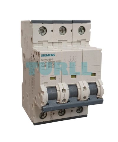 Siemens 5SY4335-7 Miniature Circuit Breaker 3-Pole, 35A, C-Curve, 10kA, 400V
