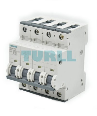 Siemens 5SY4616-8 Miniature Circuit Breaker 400V, 10kA, 3+N-Pole, 16A, D Type (70mm)