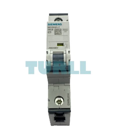 Siemens 5SY6101-7 Miniature Circuit Breaker 1-Pole, 1A, C-Curve, 6kA