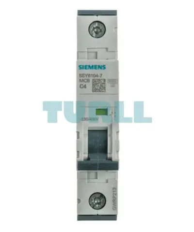 Siemens 5SY6104-7 Miniature Circuit Breaker 1-Pole, 4A, Type C, 6kA