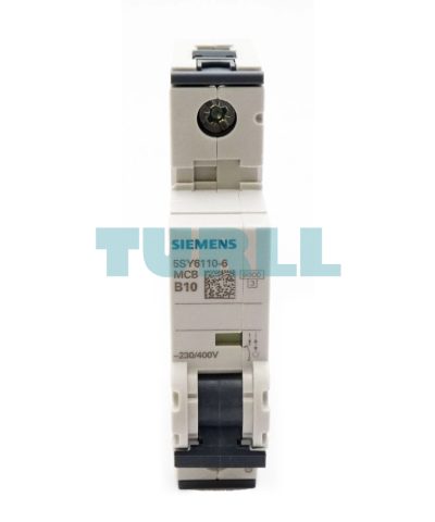 Siemens 5SY6110-6 Miniature Circuit Breaker 230/400V, 6kA, 1-Pole, B Curve, 10A, 70mm