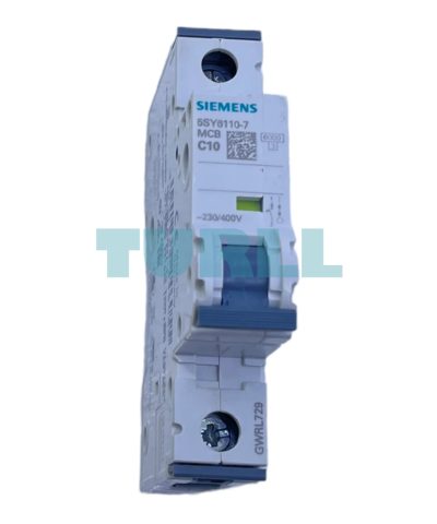 Siemens 5SY6110-7 Miniature Circuit Breaker 1-Pole, C-Curve, 10A, 6kA, MCB 230/400V